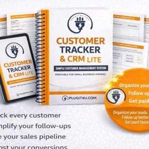 Customer Tracker & CRM Lite (Printable System)